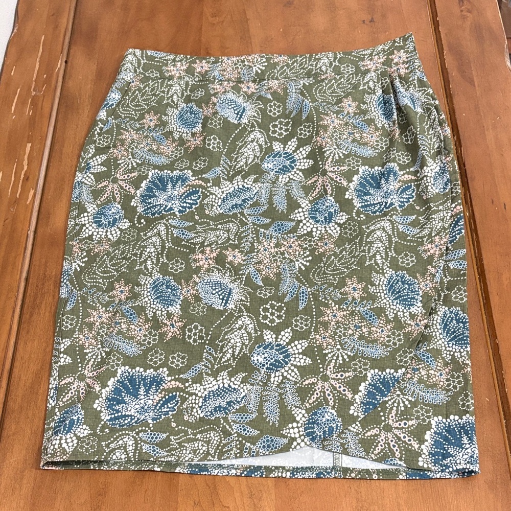 Ripskirt Hawaii Olive Floral Wrap Skirt Size Large - Picture 1 of 11